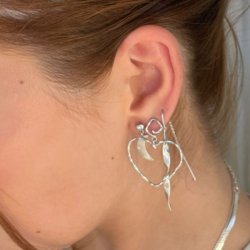 Stine A lang rering silver - Funky Heart single