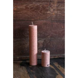 Kalenderlys i olivenvoks 6 cm - chestnut/chestnut