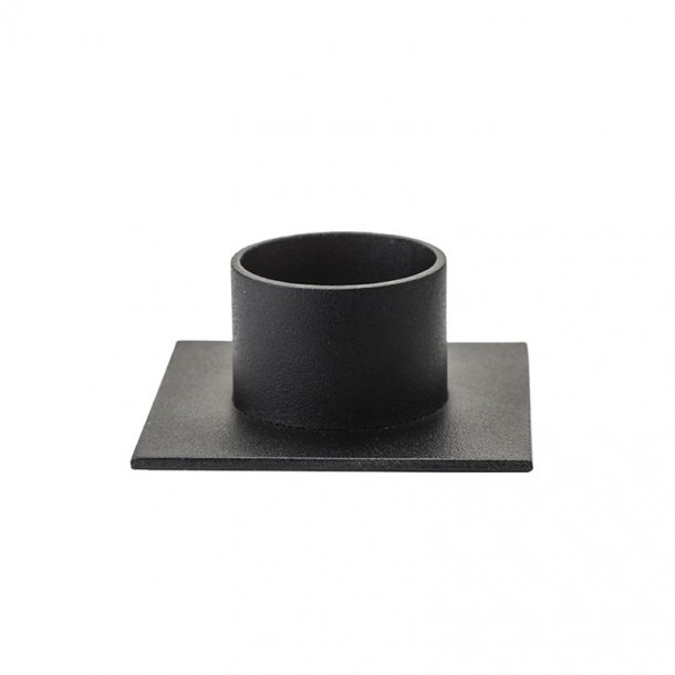 Square lysestage - sort 5 cm diameter