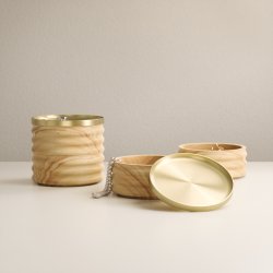 Tesora smykkebox med 2 rum - messing/tr