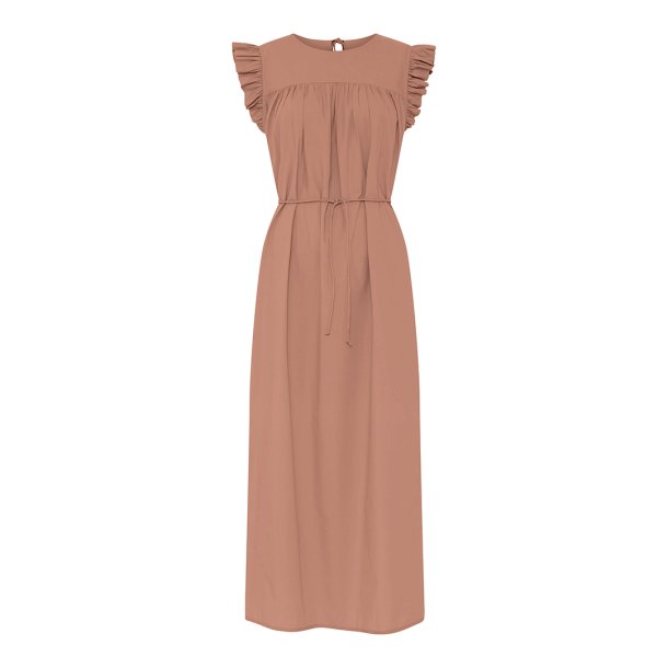 Frau Stockholm long dress - Cameo Brown