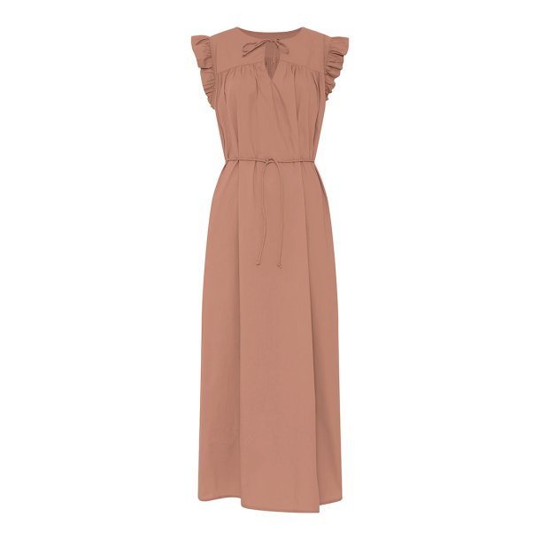 Frau Stockholm long dress - Cameo Brown