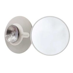 Make-up spejl 10xforstrrelse - magnet/sugekop hvid