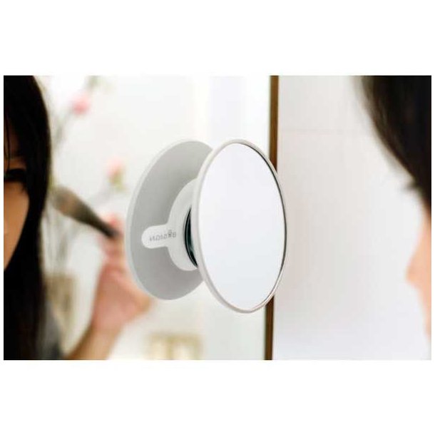 Make-up spejl 10xforstrrelse - magnet/sugekop hvid