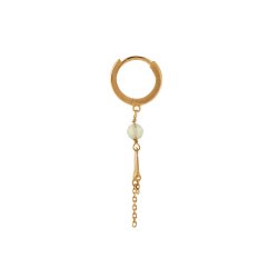 Stine A hoop rering - Huggie with Clear Sea and Chains