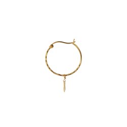 Stine A rering - Flow Creol with hammered pendant - single