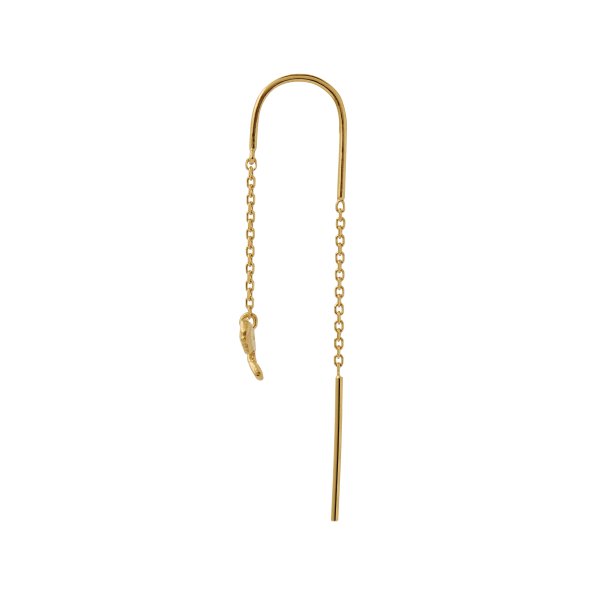 Stine A rering - Petit Bow Double Chain Earring single