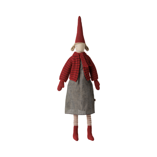 Maileg nisse pige st�rrelse 4 - h�jde 61cm