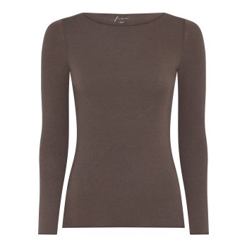 Frau Lima cashmere bluse boatneck - Coffee quartz