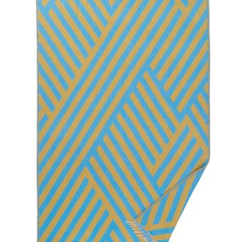 Klippan plaid Maxjenny Tangent 130 x 200 cm - blue/butter