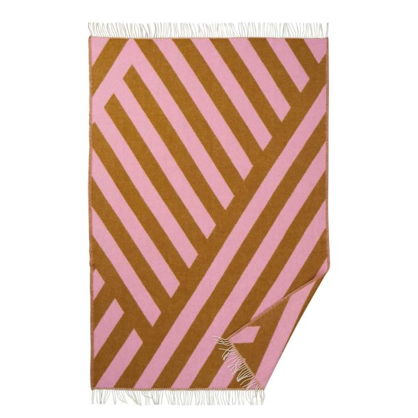 Klippan plaid Maxjenny Tangent 130 x 200 cm - pink/caramel