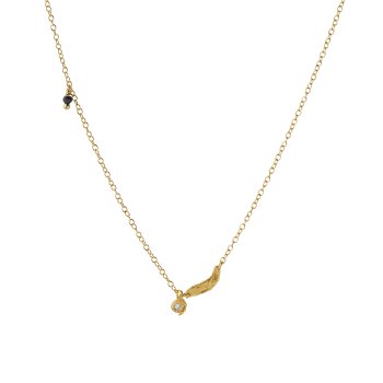 Stine A halskde Flow Splash with Stones