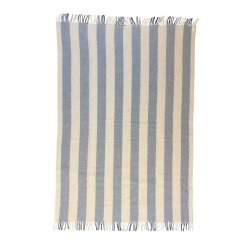 Klippan plaid Gotland Vertical stripe - heavenly blue white