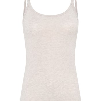 Frau Linz cashmere singlet top - Beige Melange