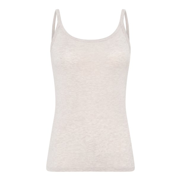 Frau Linz cashmere singlet top - Beige Melange