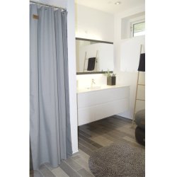 Badeforhng luxus 200x150 cm - light grey