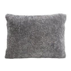 Shepherd lammeskindspude 40x30 cm - granit