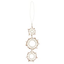 Bungalow julepynt med perler - Mio hoops rose