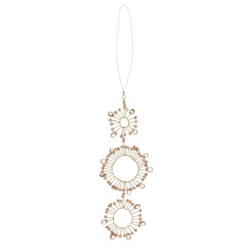 Bungalow julepynt med perler - Mio hoops rose