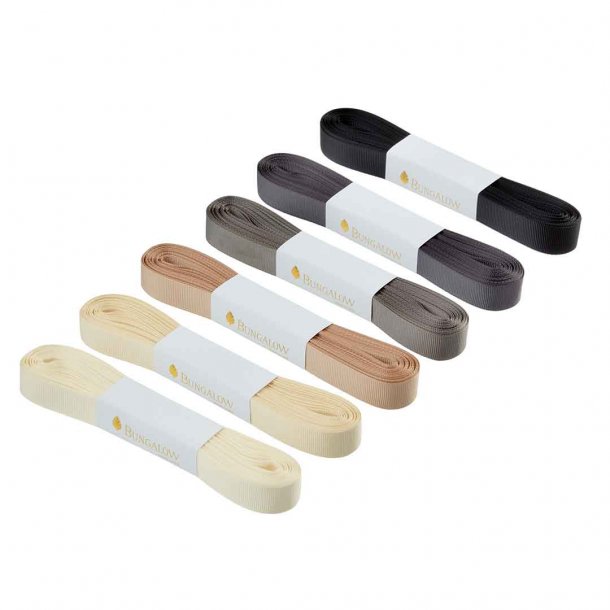 Gavebnd i stof 10 meter - Asphalt