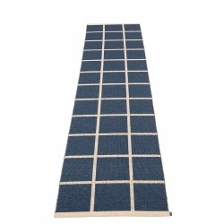 Pappelina Criss lber med vvet kant - dark blue/cream/cream