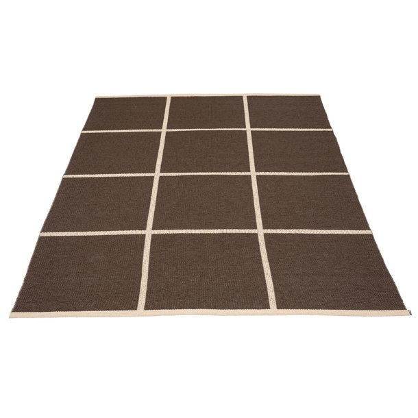 Pappelina Criss lber med vvet kant - dark brown/cream/cream