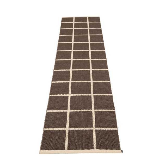 Pappelina Criss lber med vvet kant - dark brown/cream/cream