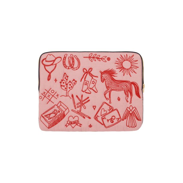 Habiba laptop sleeve - polly flamingo