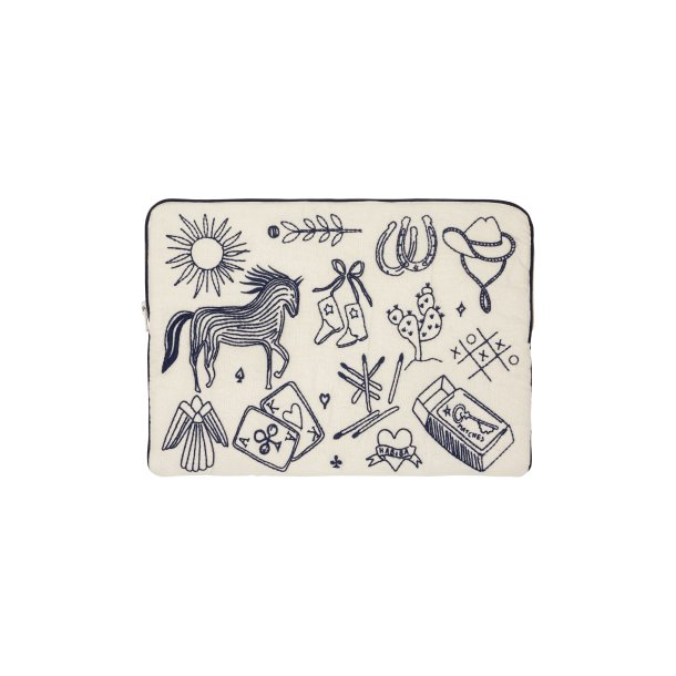 Habiba laptop sleeve - polly vanilla
