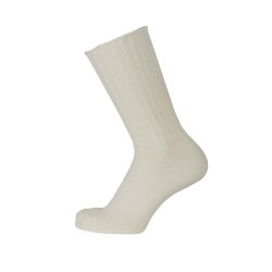 Cai uldstrmper i bld og varm uld - creme