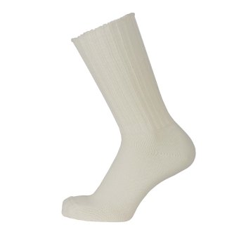 Cai uldstrmper i bld og varm uld - creme