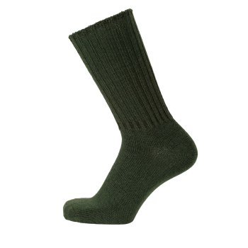 Cai uldstrmper i bld og varm uld - hunter green
