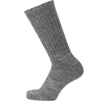 Cai uldstrmper i bld og varm uld - light grey