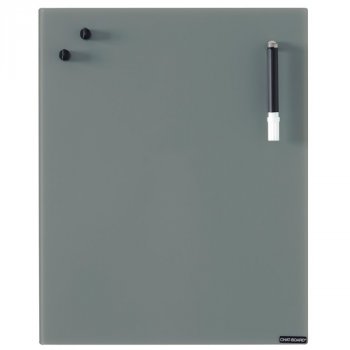 Chat-board magnetisk glastavle - Dark grey