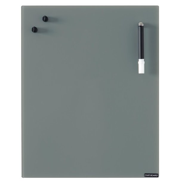 Chat-board magnetisk glastavle - Dark grey