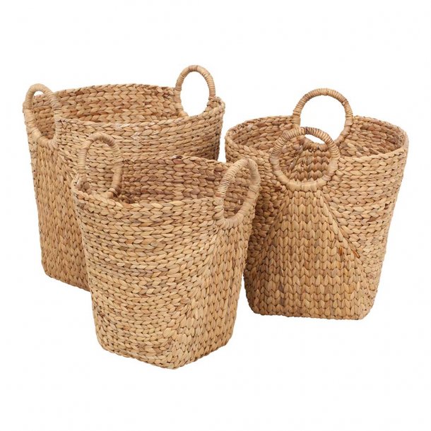 Rund kurv med hndtag - hj