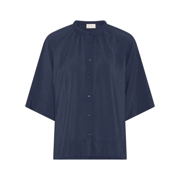 Frau Dubai skjorte viscose - dark navy