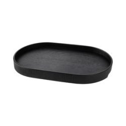 Ekta Wood Tray serveringsbakke big - sort egetr