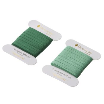 Gavebnd Ribbon slim i stof 2 stk  10 meter - Hunter