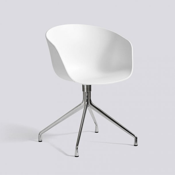 HAY stol AAC20 Swivel - white / alu base
