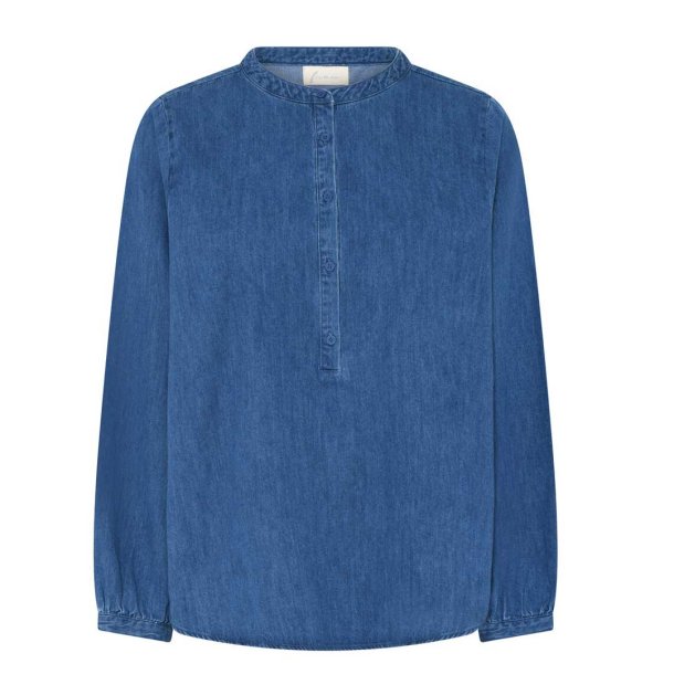 Frau Madrid ls denim shirt - clear blue denim