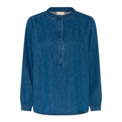 Frau Madrid ls denim shirt - medium blue denim
