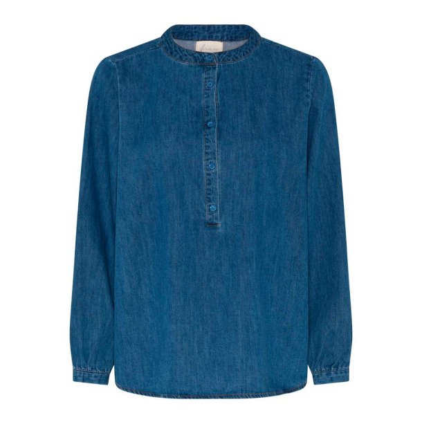 Frau Madrid ls denim shirt - medium blue denim