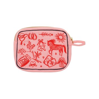 Habiba make-up pung polly - flamingo