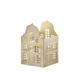 Lysestage til fyrfadslys - brownstone H13cm