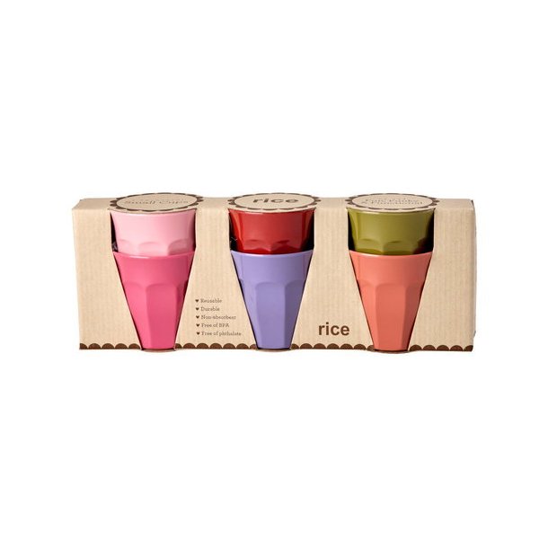 Rice melaminkrus Medium multicolor - 6 stk