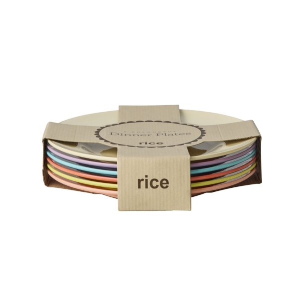 Rice melamin middagstallerken Glory Days - 6 stk