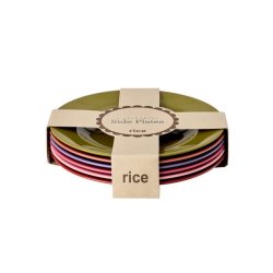 Rice melamin frokosttallerken multi - 6 stk