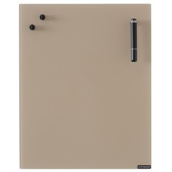 Chat-board magnetisk glastavle - Mocca
