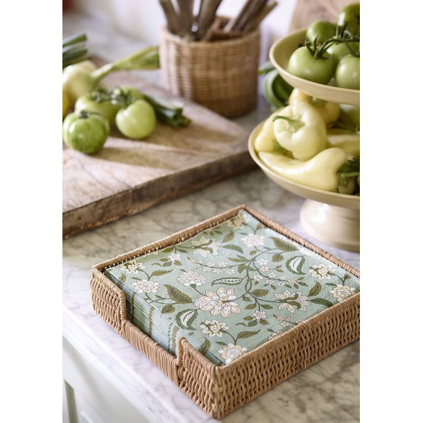 Servietholder i rattan - square